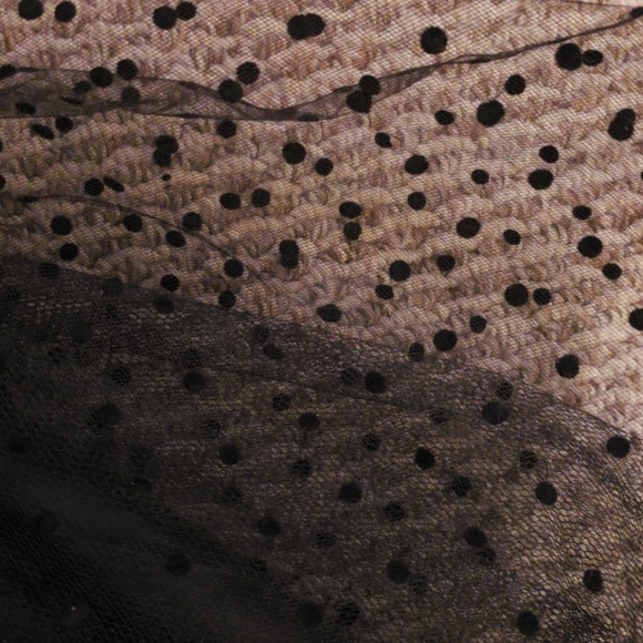 Black sheer polka dot tutu - women junior size S Like New - Picture 2 of 2